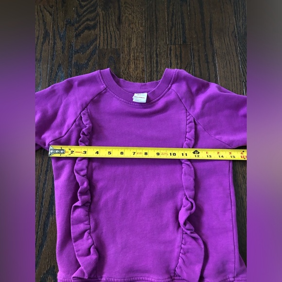 Hanna Andersson Girls 8 Purple Ruffled Cotton Crewneck Sweatshirt - EUC! - Picture 6 of 9